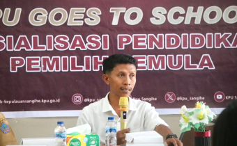 Ketua Bawaslu Kab. Kepl. Sangihe Jadi Narasumber di Kegiatan KPU Kab. Kepl. Sangihe